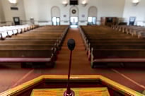 Pulpit inside an empty church