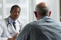 Man visiting his doctor