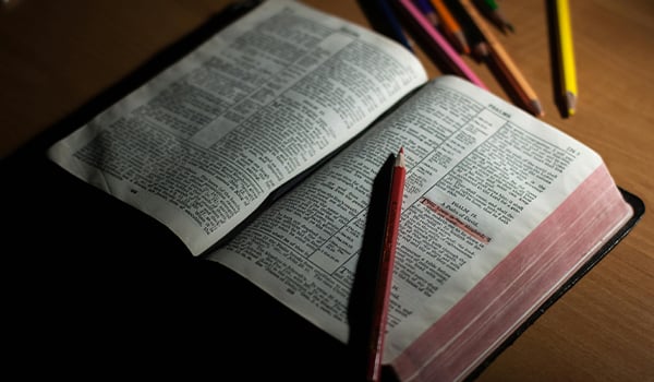 Bible open to psalm23