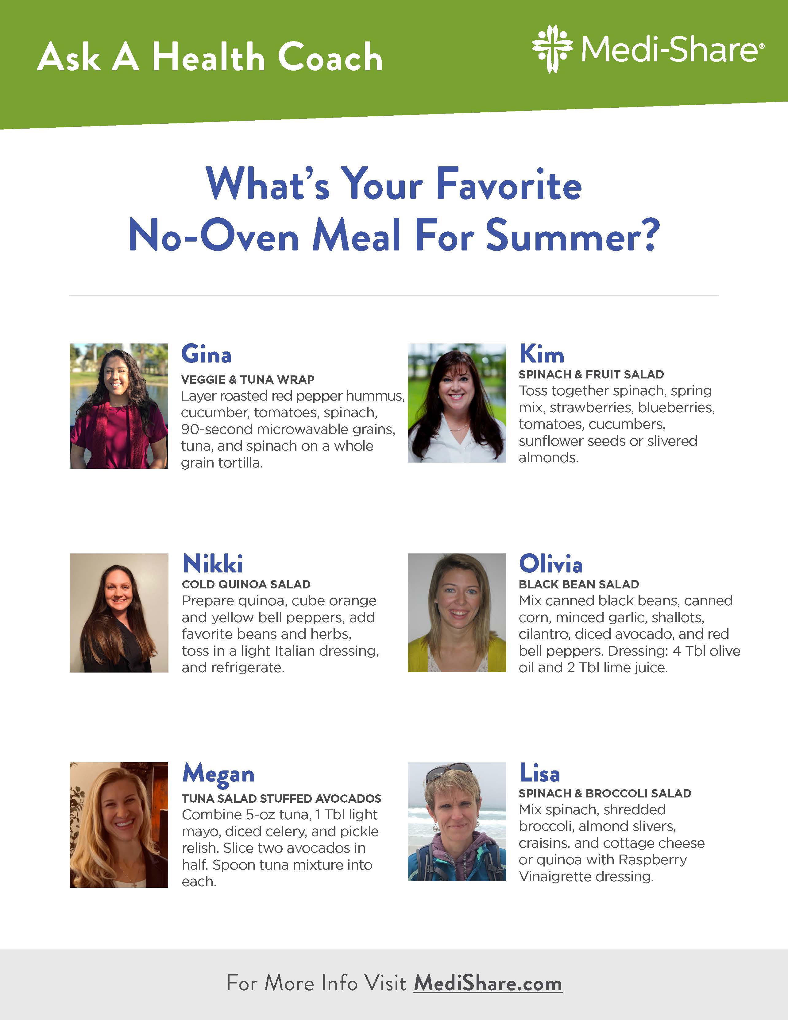 flyer - Health Coaches on No Oven Meals