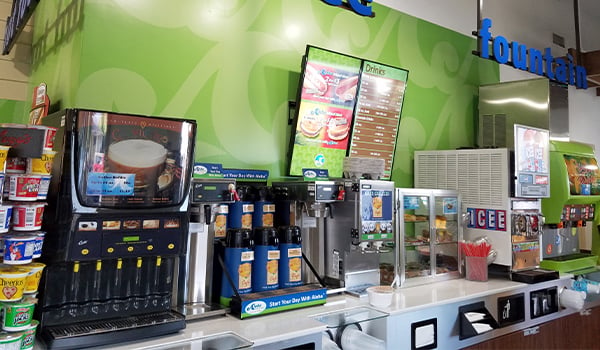 fountain drinks at gas station