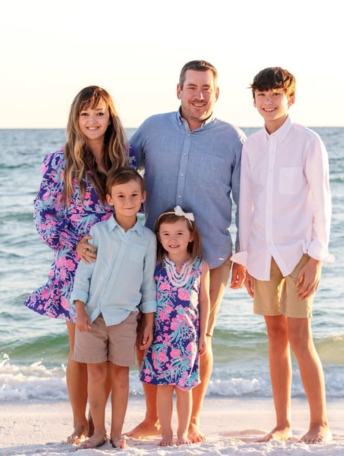 Family on the beach 