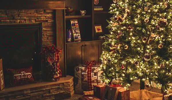 Christmas tree in the living room