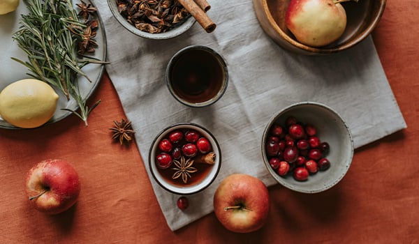 Cranberries in Apple Cider