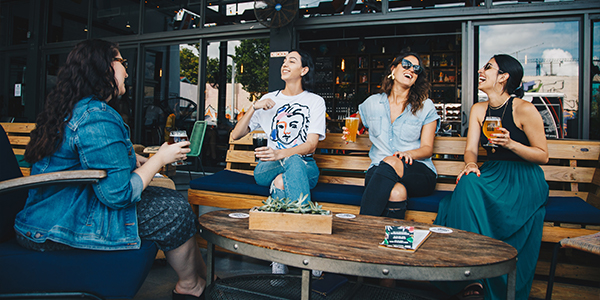 Friends at coffee shop