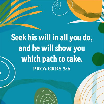 Proverbs 3:6 on decorative background