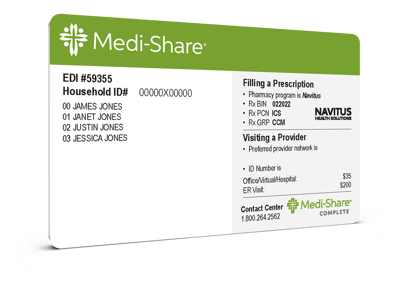 Medi-Share member card Navitus