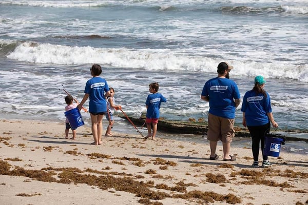 Beach clean-up with Keep Brevard Beautiful