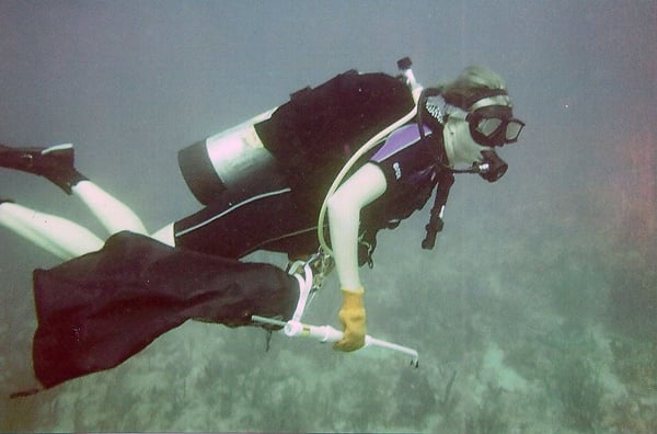 Rebecca Barrack scuba diving in South Florida