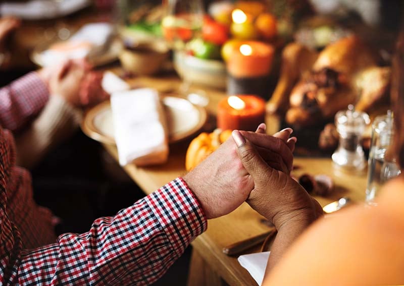 Praying around the dinner table