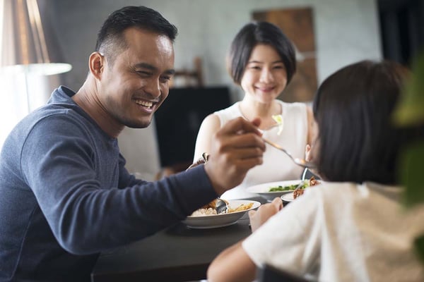 Family eating together