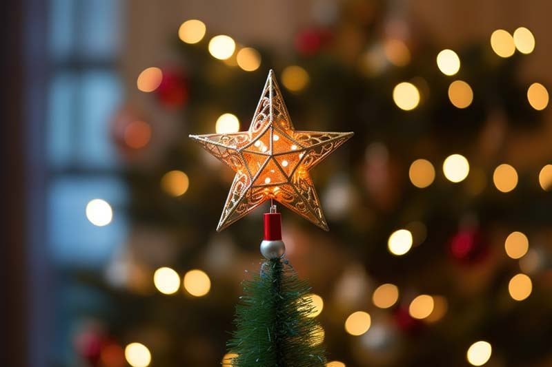 Star on top of the Christmas tree