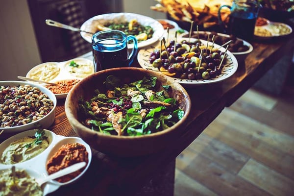 Healthy Thanksgiving spread