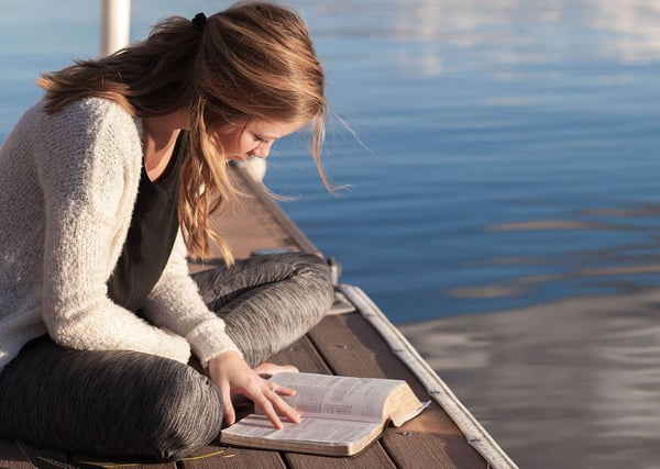 Woman reading her Bible