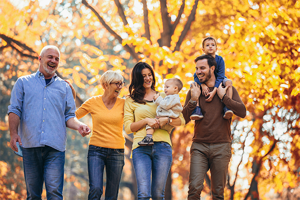 Family with grandparents