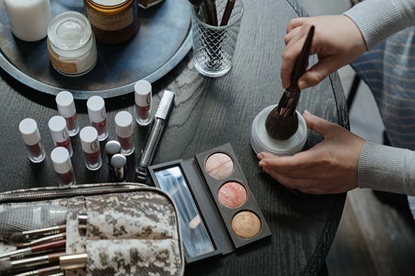 Beauty products on a table