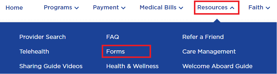 Reimbursement forms