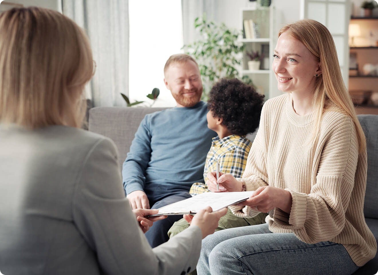 Christian homeschool family getting their health care questions answered.