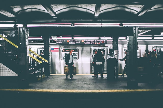 People catching the subway