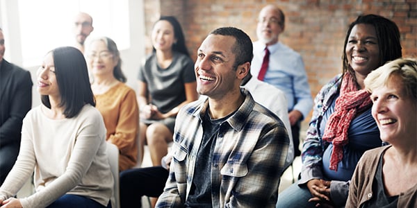 audience laughing