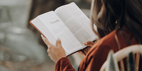 reading a Bible 