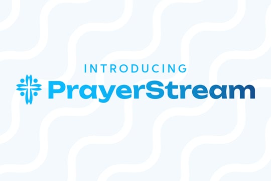 A graphic featuring the text 'Introducing PrayerStream' alongside the Medi-Share logo, highlighting our new platform
