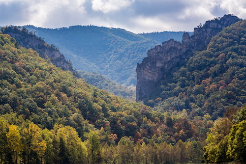 Seneca Rocks in West Virginia