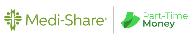 Medi-Share and Part-Time Money Partnership Logo