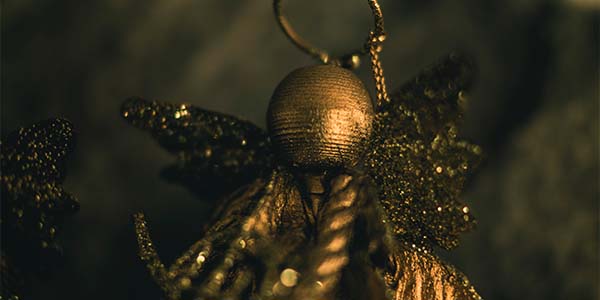 golden christmas angel ornament