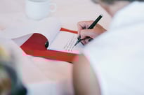 Woman writing a letter