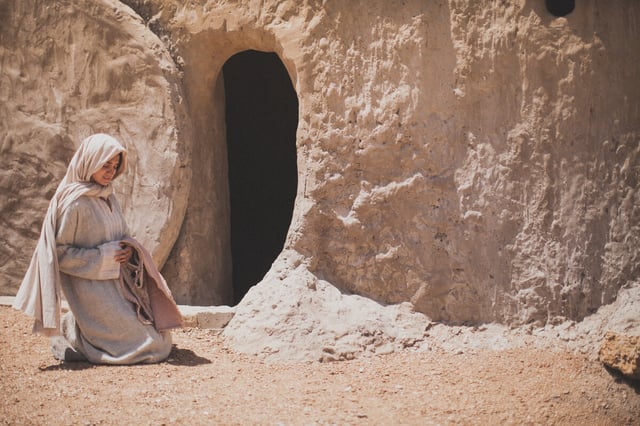 Mary at the empty tomb