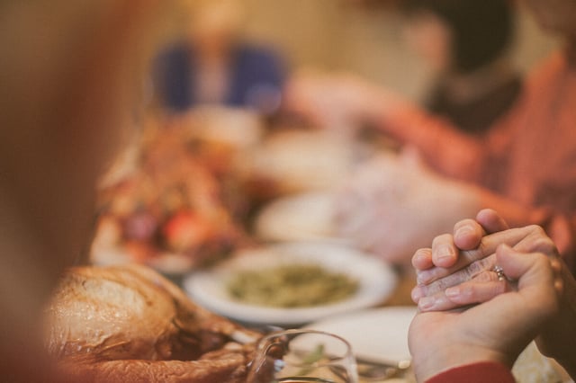 Giving thanks at the dinner table