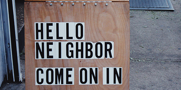neighbor helping neighbor 