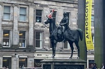 Statue of the Duke of Wellington in Glasglow, Scotland