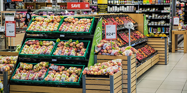 produce section of a grocery store