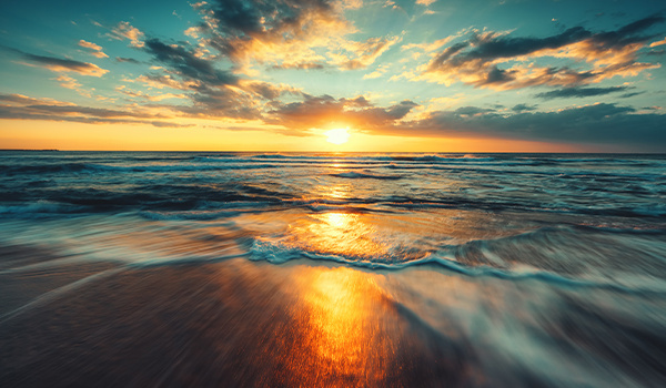 sunrise over ocean