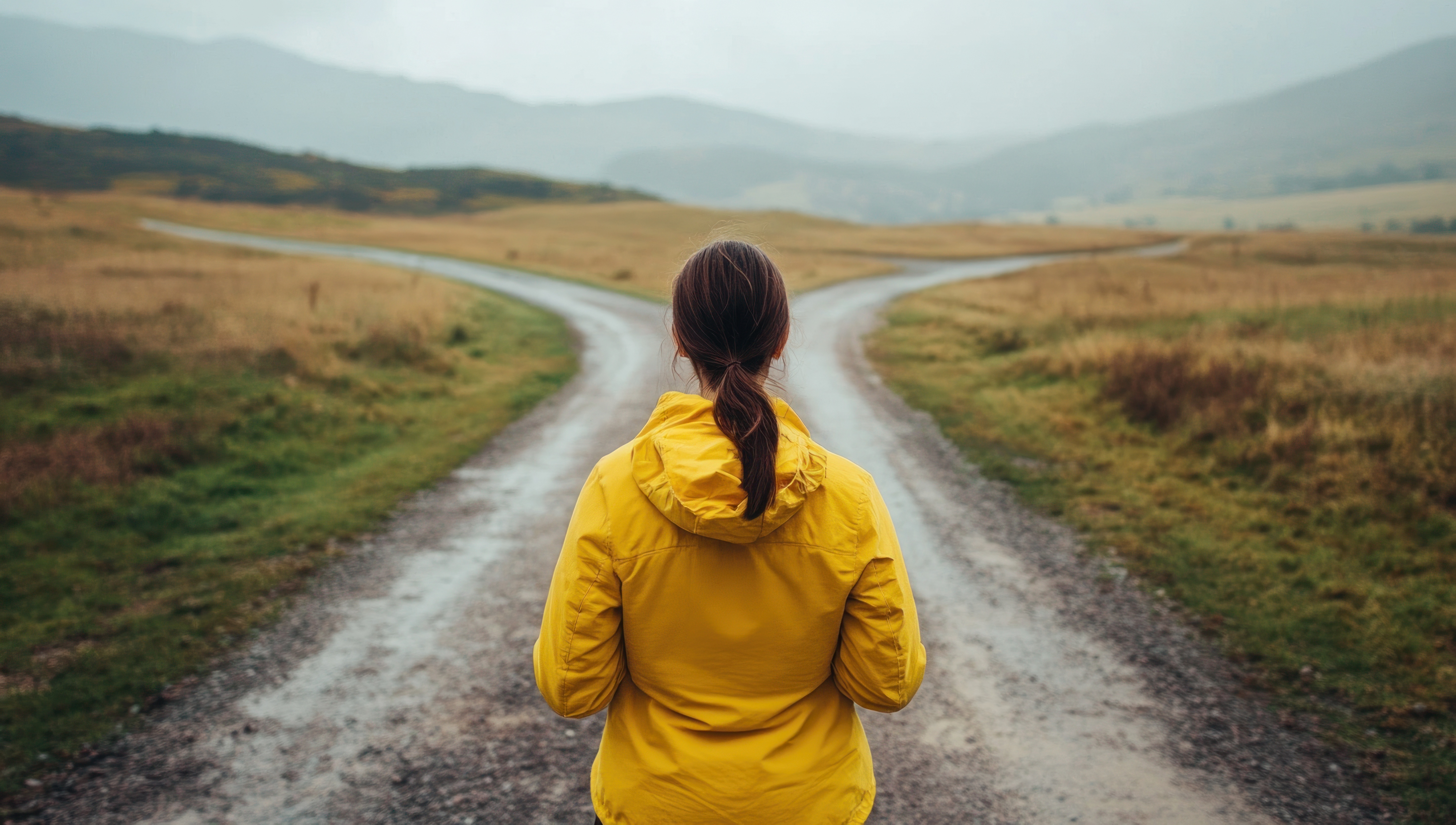 Person at a crossroads