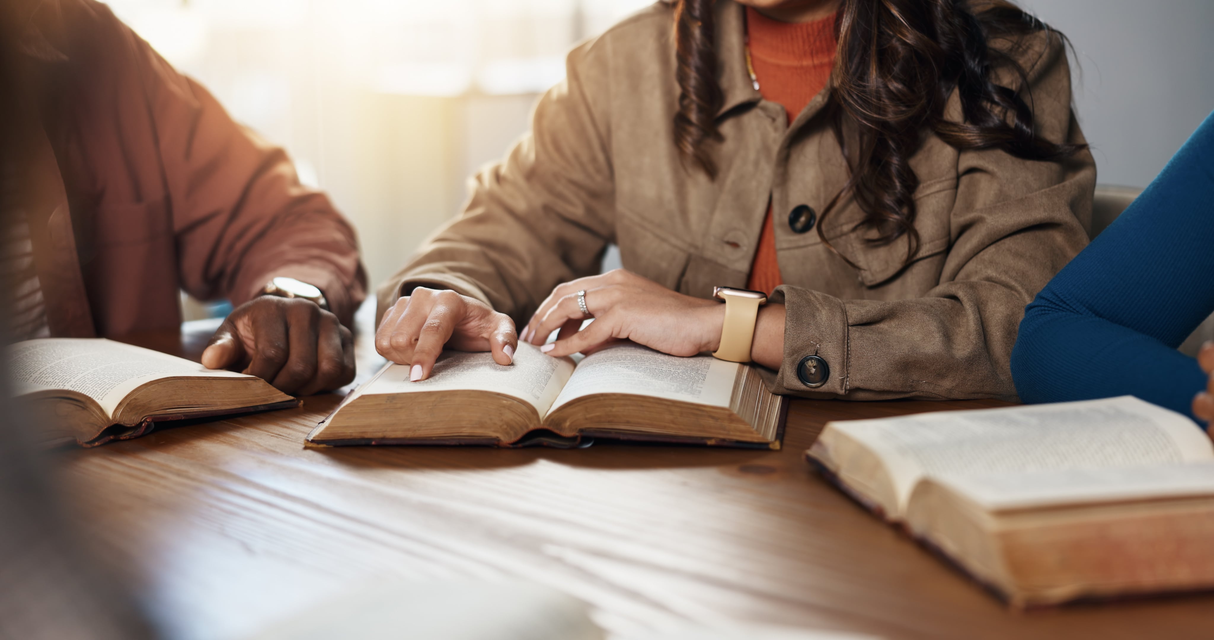 Community reading bible together.
