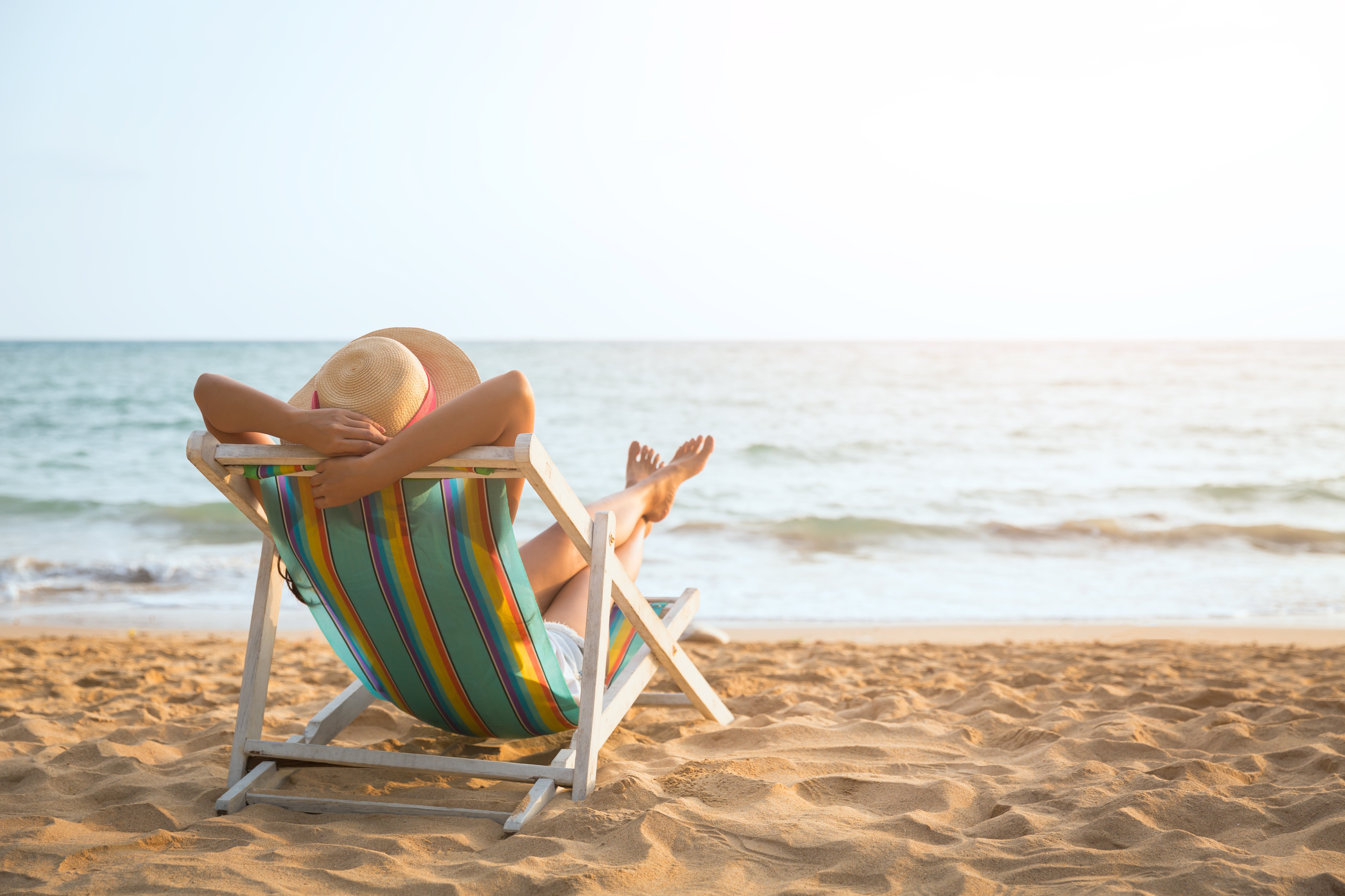Person on the beach enjoying vacation
