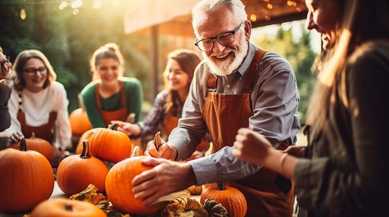 Neighbors and community sharing during fall