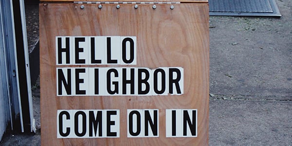 neighbor helping neighbor 